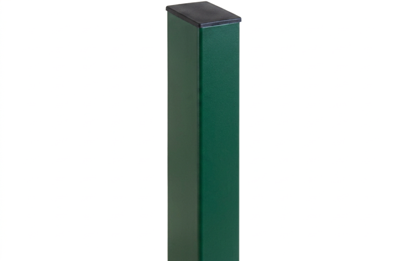 Столб 60х40х1,5 L-3,0м; с ПВХ заглушкой; Zn+ПП RAL6005