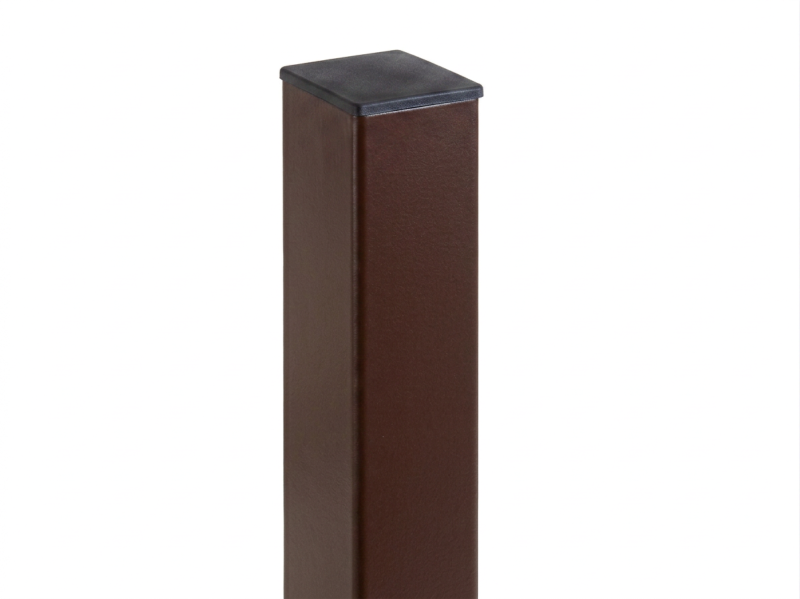 Столб 60х60х1,5 L-3,0м; с ПВХ заглушкой; Zn+ПП RAL8017